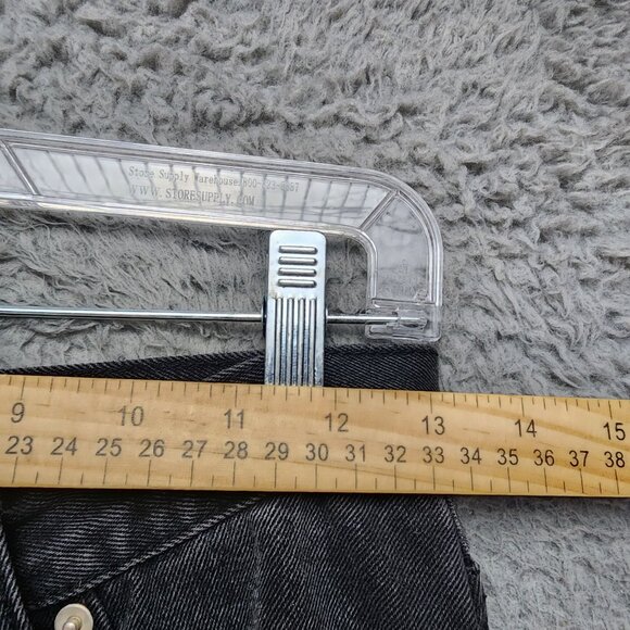 Princess Polly Jeans Womens 4 Black High-Waisted Button-Fly 100% Cotton - Picture 6 of 13